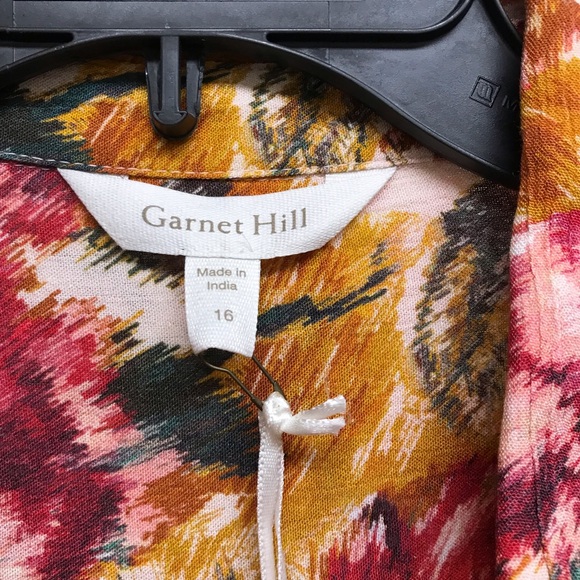 Garnet Hill Floral Wrap Dress 16 - Picture 2 of 11